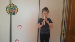 Блок-флейта. Гамма Ре Минор мелодический деташе.