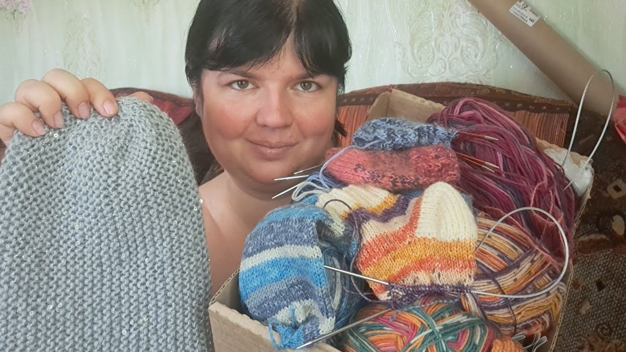2-6.09.24г.Вязальная пятидневка. Продвигаю кардиган маме и бактус. Связала шапку. Приглашаю на канал