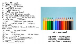 Упражнения на закрепление глагола to be в Present Simple. English Grammar in use. A1 level English