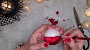 DIY Styrofoam Velvet Christmas Ornaments/ Christmas Tree Baubles