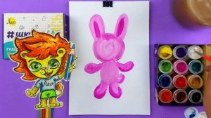Как нарисовать ЗАЙЧИКА красками гуашь