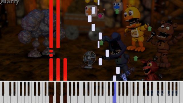 The Tower of Majdel Shams (Dungeon Theme) - FNaF World | Piano Tutorial смотреть онлайн