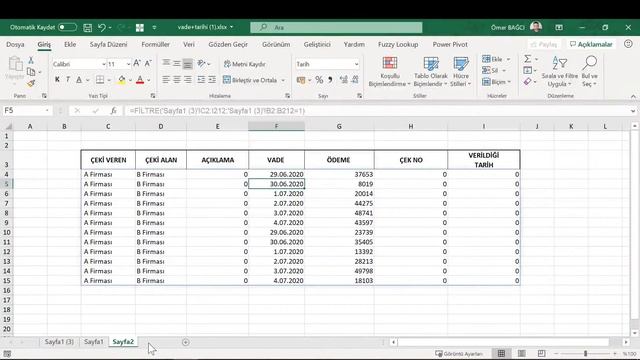 #Excel ile Çek Takip listesi oluşturmak [Canlı Yayın] - 650.video | Ömer BAĞCI смотреть онлайн