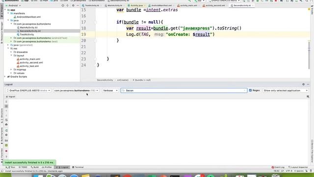 #11.Android Kotlin - Activity Communication using Explicit Intent- Part 2