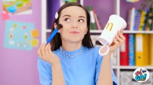 КЛАССНЫЕ СЕКРЕТЫ КРАСОТЫ || Делаем крутые прически и макияж! Из ботанки в тусовщицу с 123 GO!Series