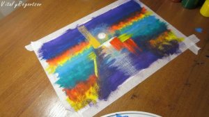 Как рисовать гуашью и акрилом абстрактную картину. Intuitive abstract art.#lDayl 22 #VitalyRogovtso