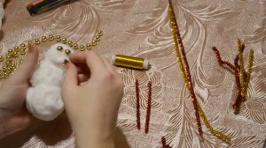 Снеговик своими руками. Поделка из ватных дисков