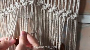 Macrame wall hanging. Панно макраме на стену своими руками для начинающих_[360p].mp4