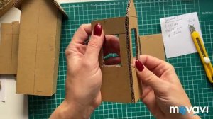 Новогодний декор. Домик из картона.  Урок 1-й.  Handmade Christmas decoration.