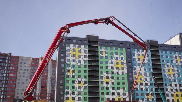 Заливка фундаментной плиты ЖК «Ромашки» Мурино по кубовской технологии! смотреть онлайн