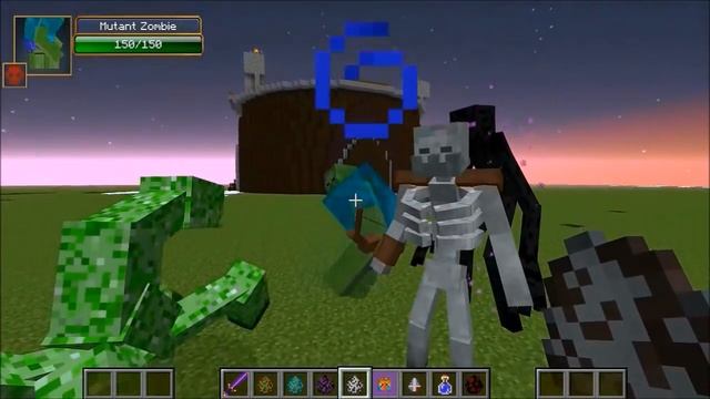 MUTANT OBSIDIAN GOLEM VS MUTANT ZOMBIE, CREEPER, ENDERMAN, & SKELETON - Minecraft Mob Battles - Mod смотреть онлайн