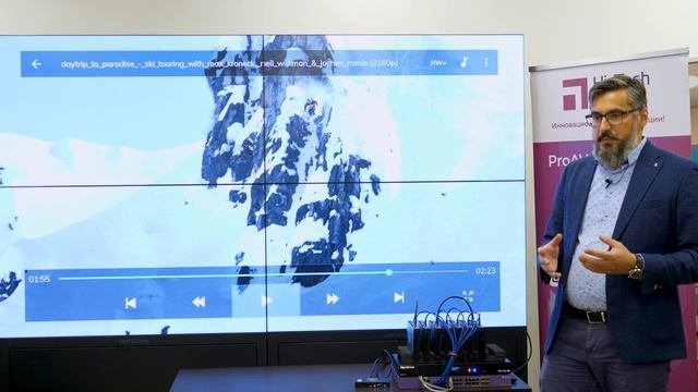 Подключение видеостен шлейфом, через разветвитель и с системой коммутации