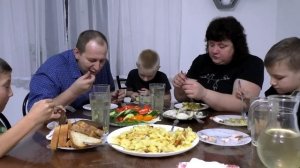 МУКБАНГ.  Жареная картошка. Овощи.