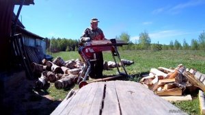 Колка дров модернизированным дровоколом AL-KO