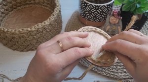 Обвязка донышка для корзины. Косичка внутри корзины! Красивое оформление ??2023?