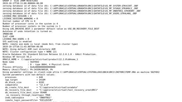 Oracle 12c Database Config Manager very slow at creating a new database смотреть онлайн