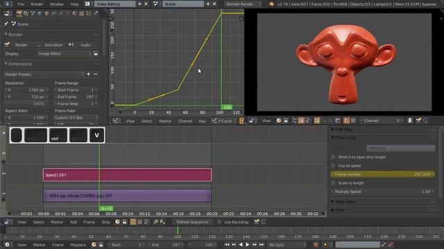 Видео-редактор Blender 21 - Ускорение и замедление