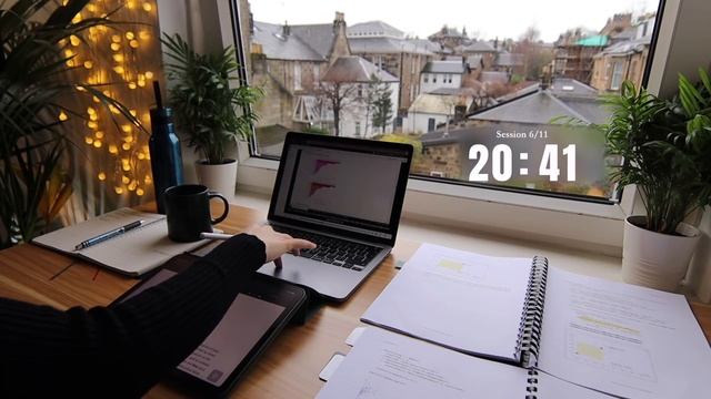11 HOUR STUDY WITH ME  | Background noise, 10-min Break, No music, Study with Merve