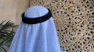 Арафатка белая , иколь , шемаг , платок арабский восточный классический