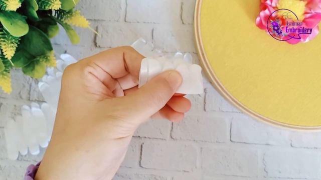 Ribbon Embroidery Tutorial | Double Flower Designs #7 смотреть онлайн