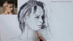 3-10 Female portrait Drawing with commentary and reference