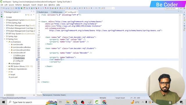 #8 Setter Injection Reference Type | Spring Framework Tutorials смотреть онлайн