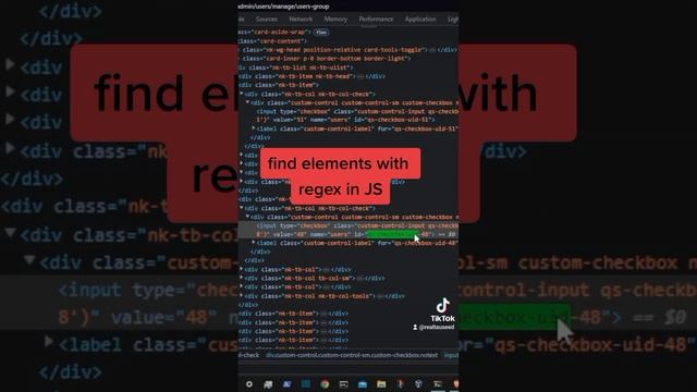 find elements with regex in JS #js #regex #tips #trick #tricks #trickshots #javascript #code