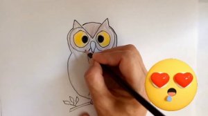 How to draw an owl. Как нарисовать сову.