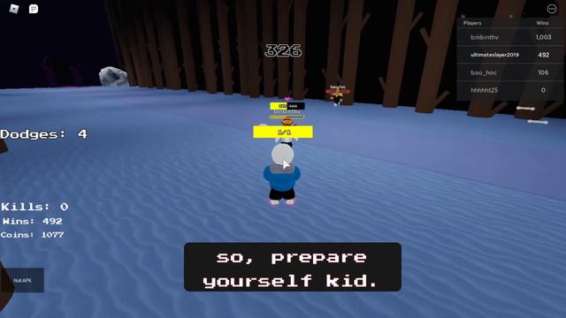 Roblox Undertale Judgement Day : Tears in the rain 475 wins смотреть онлайн