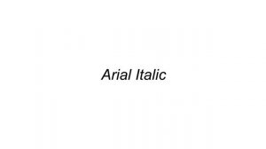 FOTD - December 15th, 2011 - "Arial Italic"