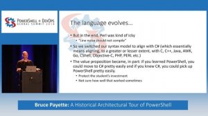 A Historical Architectural Tour of PowerShell by Bruce Payette