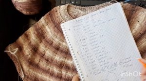 Показываю как я вяжу летнюю кофточку с круглой кокеткой спицами без швов. Часть 1