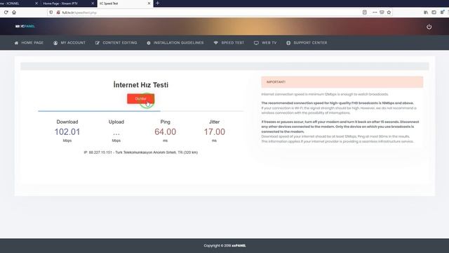 xcPanel Speed Test System смотреть онлайн
