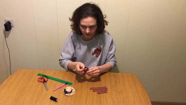 Занятие для подготовительной группы. изготавливаем Георгиевскую ленту. смотреть онлайн