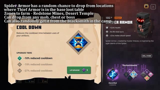 Where to get Spider Armor Minecraft Dungeons Unique Thief Armor смотреть онлайн