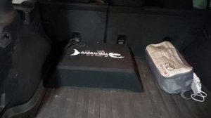 Активный сабвуфер от DL audio Barracuda 12A Flat в Subaru Outback