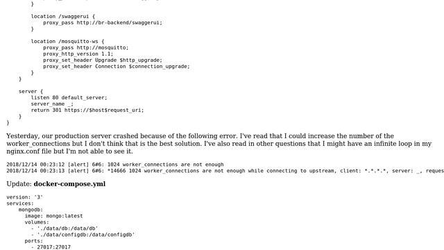 worker_connections are not enough - Nginx, docker смотреть онлайн