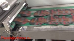 Ротационная высечка   вырубка IML этикеток с выкладом их на конвейер и ручной сборкой, намотка обло