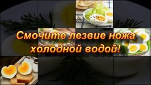 Как быстро нарезать вареное яйцо?