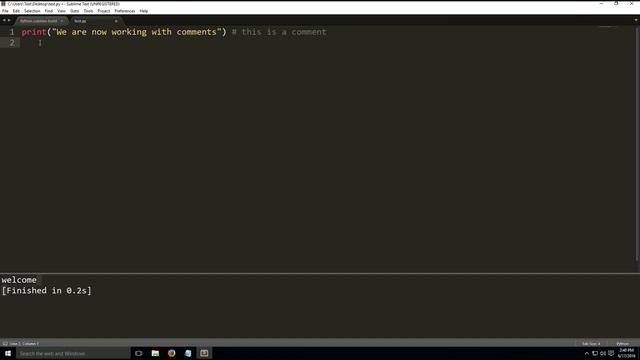 python beginner to advance tutorials:Single line Comments