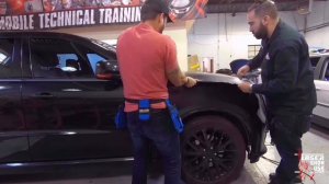 Оклейка авто своими руками. Винил 3М. Черный сатин. Dodge Durango.