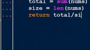 Demo: a python function to calculate and return average