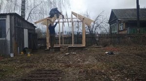 Беседка 2х3 с вальмовой крышей