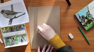 МК Рисуем птицу на ветке