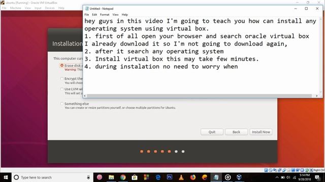 How to install operating system using virtual box. смотреть онлайн