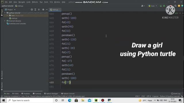 Draw Anime Girl Using ? Python Turtle | Python Turtle | Python graphics | python turtle graphics