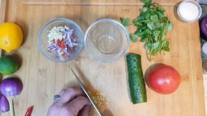 ПП салат из бамбука и овощей с пикантной заправкой (тайский рецепт)