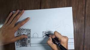 DRAWING SAMARKAND BIBI-KHANYM 2  РИСУНОК САМАРКАНД БИБИ-ХАНЫМ 2