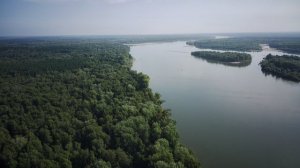 Томская обл Батурино с дрона, вид на деревню