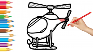 Рисуем вертолёт. Анти-стресс рисование для взрослых и детей.